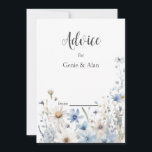Cartão De Conselho Casamento Moderno de Flores Selvagens<br><div class="desc">Nosso Cartão de Aconselhamento de Casamento de Flor Selvagem Moderna é uma maneira maravilhosa de celebrar e compartilhar seu evento alegre. Estas impressionantes flores azuis pintadas de cor d'água são perfeitas para primavera ou verão,  qualquer casamento temático do jardim</div>
