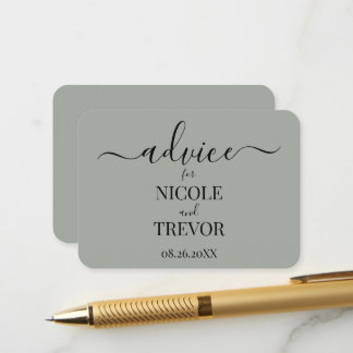 Cartão De Conselho Casamento Personalizado Simples Minimalista