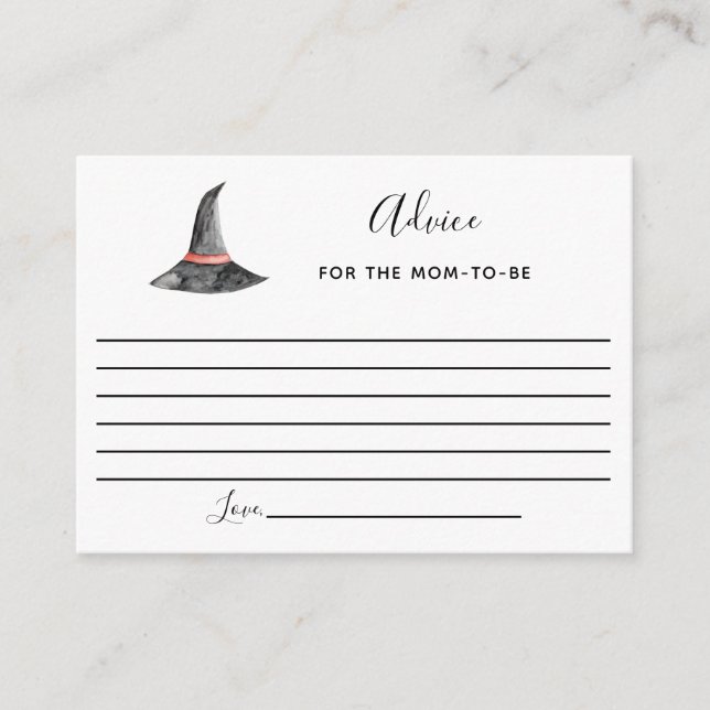 Cartão De Conselho Chá de fraldas de Halloween - Advertência para bru (Frente)