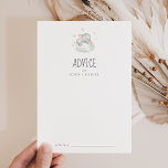 Cartão De Conselho Chá de fraldas De Menina Elefante Dormindo<br><div class="desc">Este cartão de conselho de chá de fraldas de elefante adormecido é perfeito para um chá de fraldas simples e pode ser usado para qualquer evento. O design moderno apresenta um animal de safari, moderno e agudo, que dorme numa nuvem macia com estrelas amarelas cintilantes. Esses cartões de aviso podem...</div>