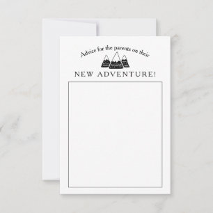 Cartão De Conselho Chá de fraldas de Tema de Aventura