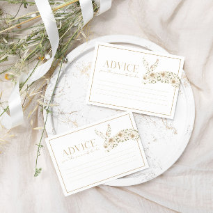 Cartão De Conselho Chá de fraldas Elegante Floral de Primavera Asbunn