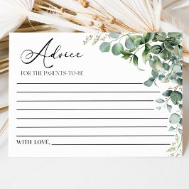 Cartão De Conselho Chá de fraldas Verde da fábrica Eucalyptus