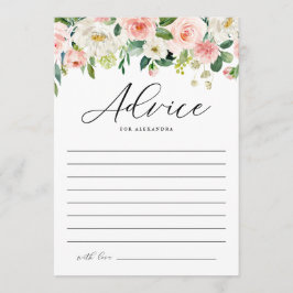 Cartão De Conselho Chá de panela bonito das Flores de Mola de Aquarel