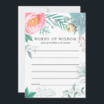 Cartão De Conselho Chá de panela de Verão Tropical Floral<br><div class="desc">Conselhos de chá de panela exótico,  cor-de-rosa e amarela,  para cartas de noiva com pedras,  eucalipto,  roseqos,  suculentos,  lisianthus e folhas de mentol.</div>