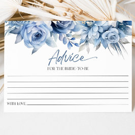 Cartão De Conselho Chá de panela Floral Azul Dusty