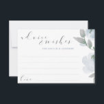 Cartão De Conselho Cinza Azul Dusty Chá de panela Casamento Cor da Ág<br><div class="desc">Chá de panela Dusty Blue e Cinza de Buquê de Aquarela ou Cartões de Aviso de Casamento: Este design apresenta flores azuis suaves / cinzas azuis com letra casual e de salto. As costas têm uma coroa com as iniciais do casal e a data do casamento. Quando seus convidados escrevem...</div>