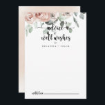 Cartão De Conselho Clássico Dusty Rosa Casado Rosa Bem Desejo<br><div class="desc">Este clássico e empoeirado cartão de boas intenções de casamento rosa rosa rosa é perfeito para um casamento rústico. O design apresenta elegantes rosas rosa poeirentas e poeirentas e folhagem verde, perfeitamente reunidas em belos buquês. Estas cartas são perfeitas para um casamento, chá de panela, chá de fraldas, festa de...</div>
