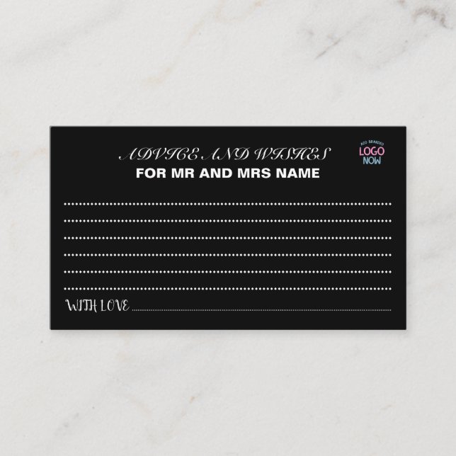 CARTÃO DE CONSELHO CLIENTE FASHIONÁVEL SIMPLES E LIMPO NEGRO (Frente)