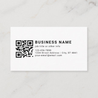 Cartão De Conselho Código QR Promocional Empresarial