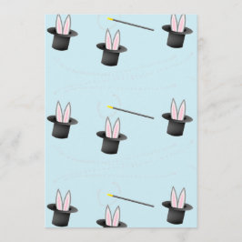 Cartão De Conselho Coelhinho com um chapéu com uva mágica azul