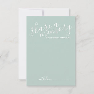 Cartão De Conselho 'Compartilhar uma memória' Casamento de Script Mod