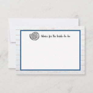 Cartão De Conselho Concha   Aconselhamento sobre Casamentos de Praia