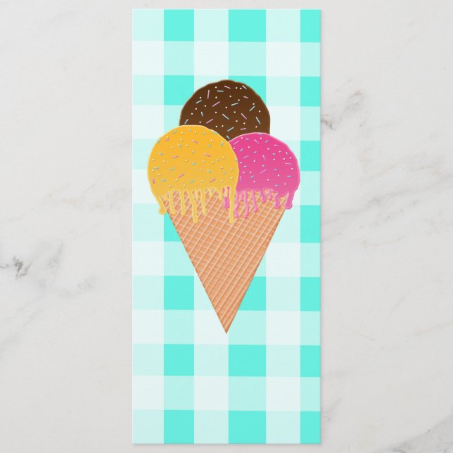 Cartão De Conselho cone de waffle gelado (Frente)
