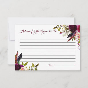 Cartão De Conselho Conselhos de Floral Boho Outonal em Aquarela para 