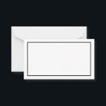 Cartão De Conselho Conselhos e Desejos de Casamento Negro e Branco va<br><div class="desc">Vazio Preto e White Wedding Advice and Wish Card com borda retangular preta. Também perfeito como cartões de casamento,  cartões de visitas e muito mais. Clique no botão personalizar para personalizar o design.</div>