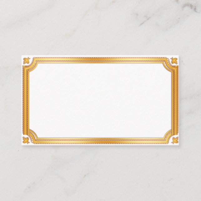 Cartão De Conselho Conselhos e Desejos Dourados e Brancos (Frente)