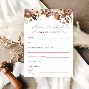 Cartão De Conselho Conselhos e Desejos para Chá de panela de noiva e 