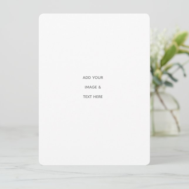 Cartão De Conselho Create Your Own white  (Em pé/Frente)