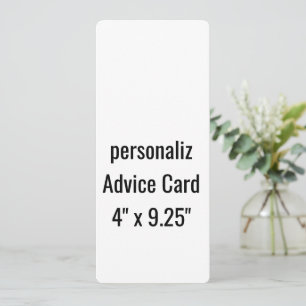 Cartão De Conselho crie seu personalizado 4" x 9,25" arredondado