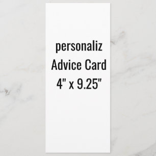 Cartão De Conselho crie seu personalizado 4" x 9,25" quadrado