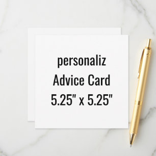 Cartão De Conselho crie seu personalizado 5.25" x 5.25" ao quadrado