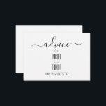 Cartão De Conselho Crie sua própria caligrafia personalizada<br><div class="desc">Crie seu Cartão de Aviso de Caligrafia Personalizado Visite nosso compro para mais coordenação de suprimentos de casamento e eventos especiais,  decoração e favores!</div>