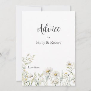 Cartão De Conselho Daisy Wildflower Wedding