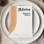 Cartão de Conselho de Casamento Arco-íris Moderno<br><div class="desc">Este cartão de conselhos de casamento retrô moderno dos anos 70 é perfeito para o seu casamento simples e vintage com tons de laranja, dourado rosado e rosa bege. Projetado com elementos de um arco clássico e colorido boêmio e listras minimalistas descoladas. O design tem um toque único e abstrato...</div>