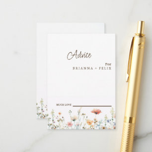 Cartão de Conselho de Casamento de Flor Silvestre 