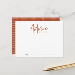 Cartão de Conselho de Chá de Bebê Boho Script