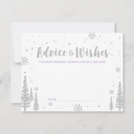 Cartão de conselho de Chá de fraldas roxo para a m