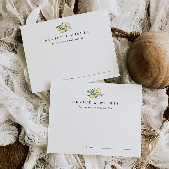 Cartão de Conselho de Chá de Noiva de Limão Minima (Criador carregado)