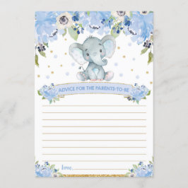 Cartão de Conselho de Chuvada de Bebê de Elefante