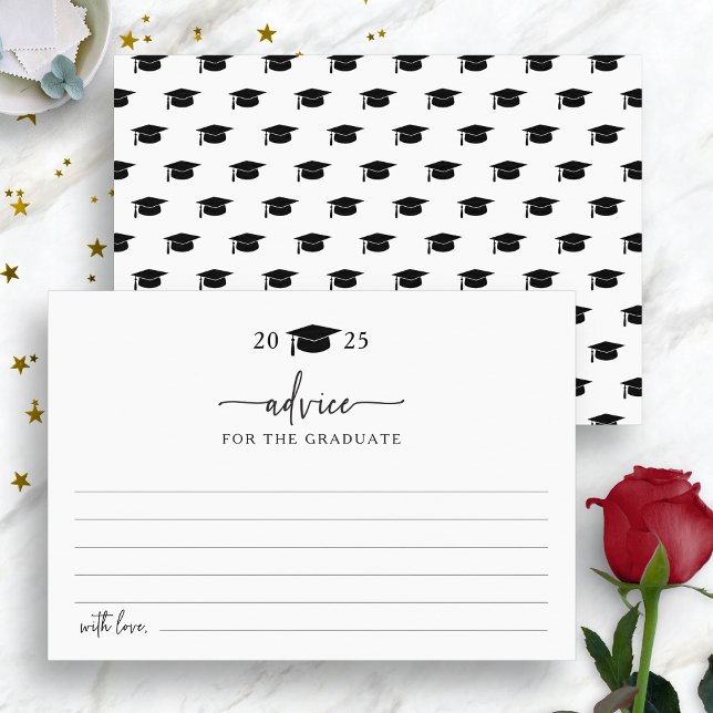 Cartão de Conselho de Graduação Simples (Simple Graduate Advice Card by Painted Paperie
)