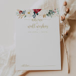 Cartão De Conselho Desejos Clássicos do Casamento Floral Dourado<br><div class="desc">Este clássico cartão de aconselhamento de boas intenções de casamento floral de ouro é perfeito para um casamento rústico. A design apresenta a cor-de-água, flores brancas, borrifadas e douradas e bagas com folhagem verde dispostas em buquês elegantes. Estas cartas são perfeitas para um casamento, chá de panela, chá de fraldas,...</div>