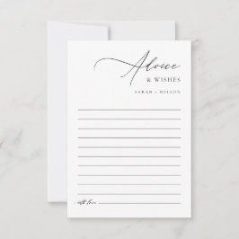 Cartão De Conselho Desejos E Desejos De Casamento Elegante Moderno