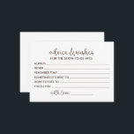 Cartão De Conselho Desejos Para a Noiva<br><div class="desc">Cartões de Conselhos para Noiva,  Chuveiro de Noiva de Conselhos,  Conselhos para a Futura Sra.,  Desejos para a Noiva</div>