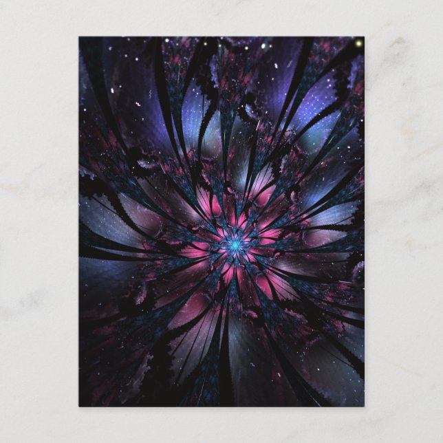 Cartão De Conselho design de flor fractal abstrato. (Frente)