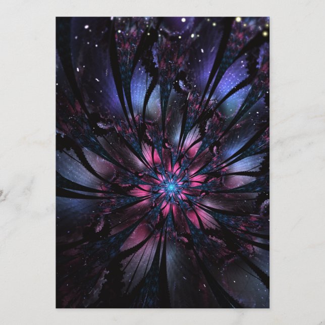 Cartão De Conselho design de flor fractal abstrato. (Frente)