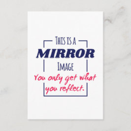 Cartão De Conselho Design Motivacional de Mentalidade de Reflexo no E