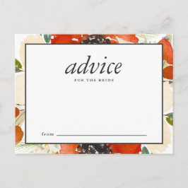 Cartão De Conselho Dicas de Flores para a Noiva de Tradições Elegante