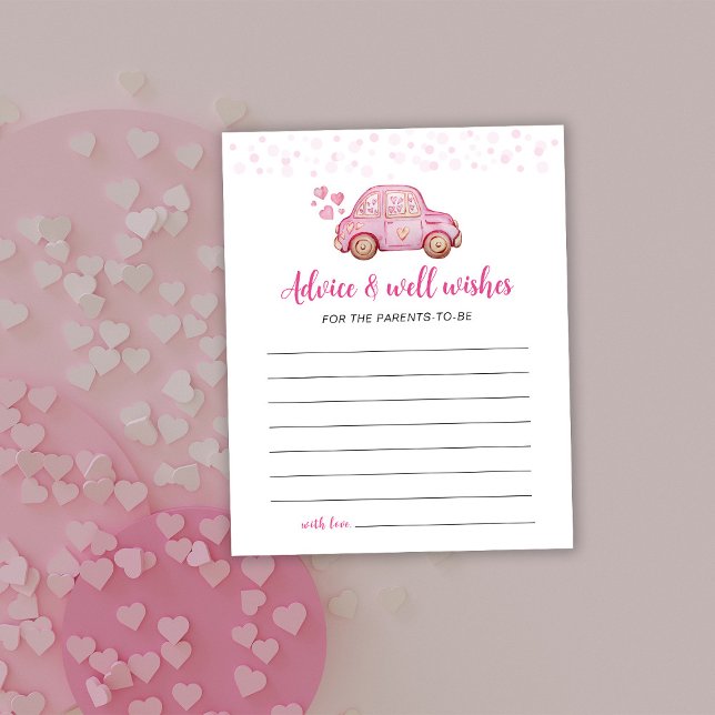 Cartão de Conselho do Pequeno Carro Rosa (Criador carregado)