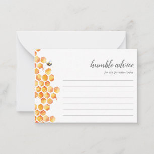 Cartão De Conselho Doce Como Chá de fraldas De Bumblebee