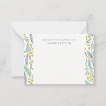 Doces Sprigs Gender Neutral Parent Advice Card