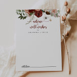 Cartão De Conselho Dourada Rustic Colorful Floral Weding Bem Deseja<br><div class="desc">Este cartão de conselho de casamento floral rústico de ouro e colorido é perfeito para um casamento simples. O design apresenta marsala pintada à mão, cor-de-rosa, pinceladas, burgundy e flores douradas com folhas verdes dispostas em lindas coroas. Estas cartas são perfeitas para um casamento, chá de panela, chá de fraldas,...</div>