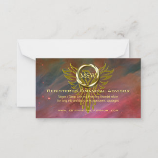 Cartão De Conselho Dourado Anel Phoenix, Space Nebula, Conselheiro Fi