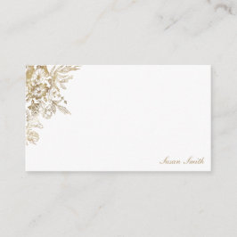 Cartão De Conselho Dourado Floral Personalizado