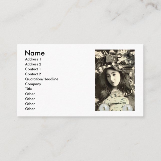 Cartão De Conselho Ela Deseja Ter Tempo (Frente)