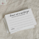 Cartão De Conselho Elegant Leave Us A Message Wedding Advice Cards<br><div class="desc">These beautiful wedding "leave us a message" advice cards will be a perfect addition to the guest book table. You'll have all the guests talking about their best advice  for the newlyweds. Part of the Alejandra collection.</div>